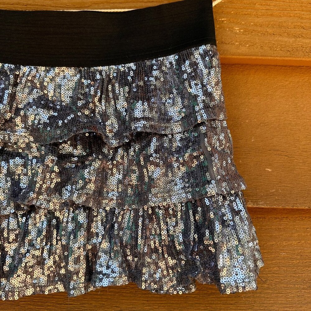 Girls Sequins Ruffle Skirt Size 14a By The Childrens Place - Picture 4 of 7
